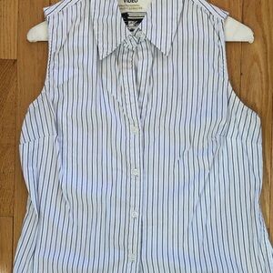 Merona Women's Button Down Striped Shirt - White and Black